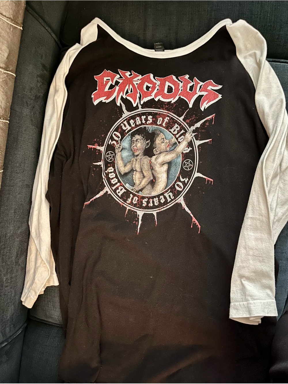 Exodus 30 Years of Blood Black and White Jersey, size XXL